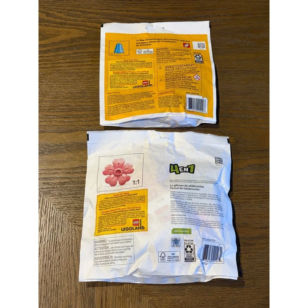 Lego Polybag Lot 6ct Creator 30715 Cute Animal Birthday Party Duplo 30712 Cake
